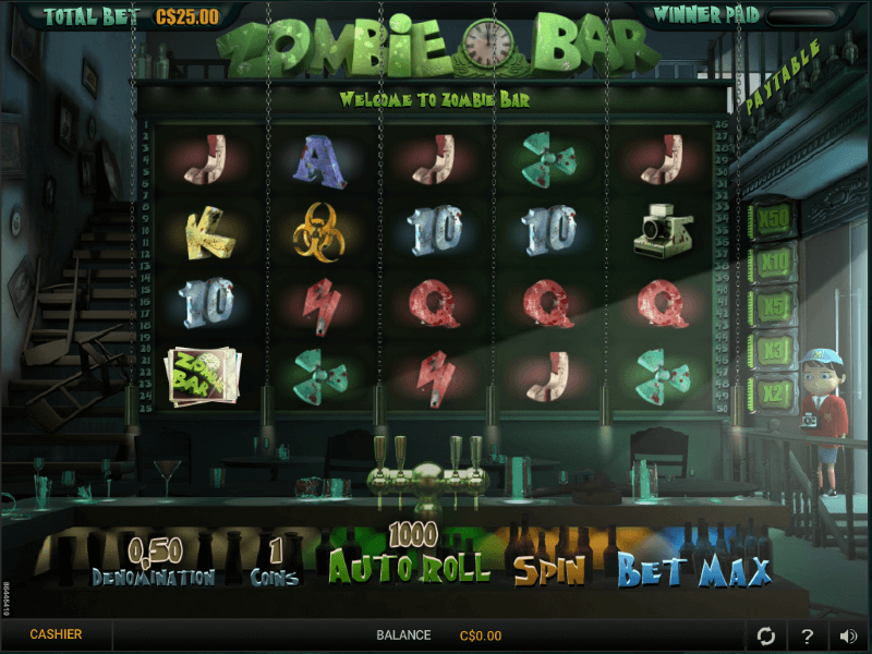 Zombie outbreak slot machine